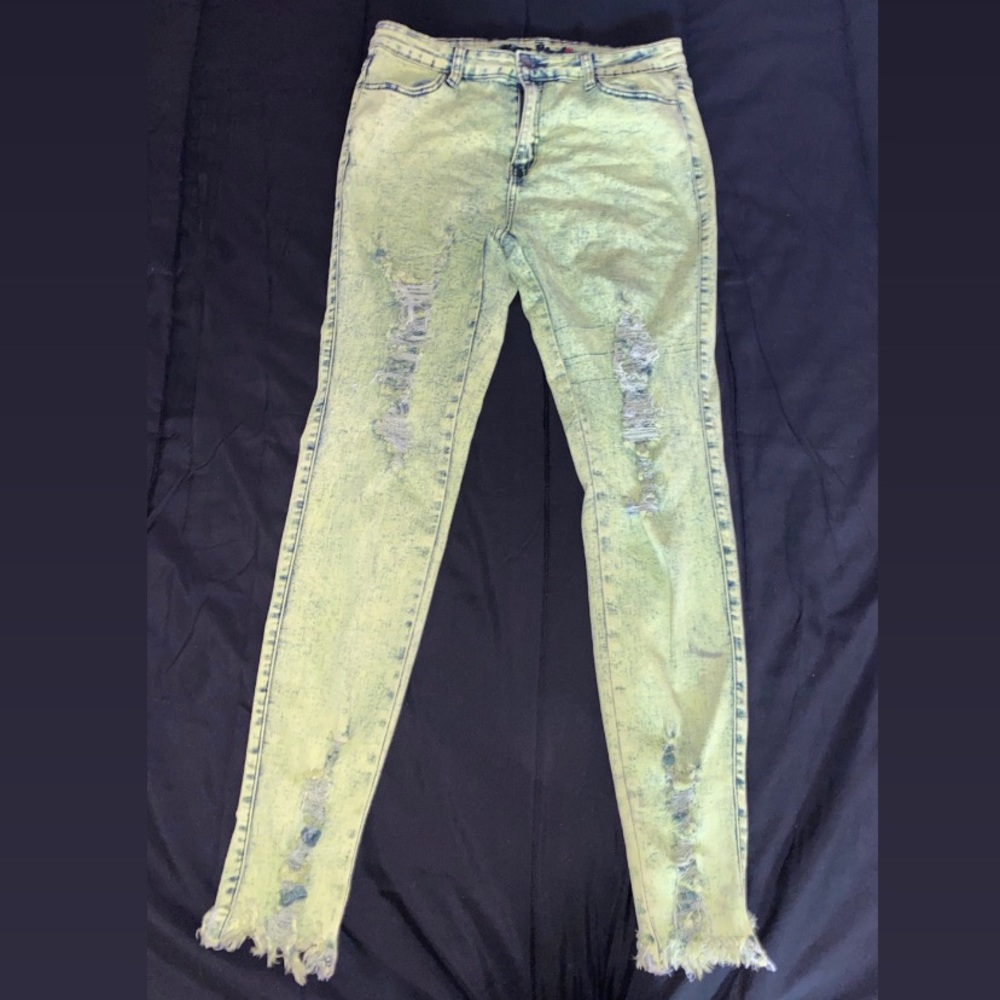 Lime green jeans